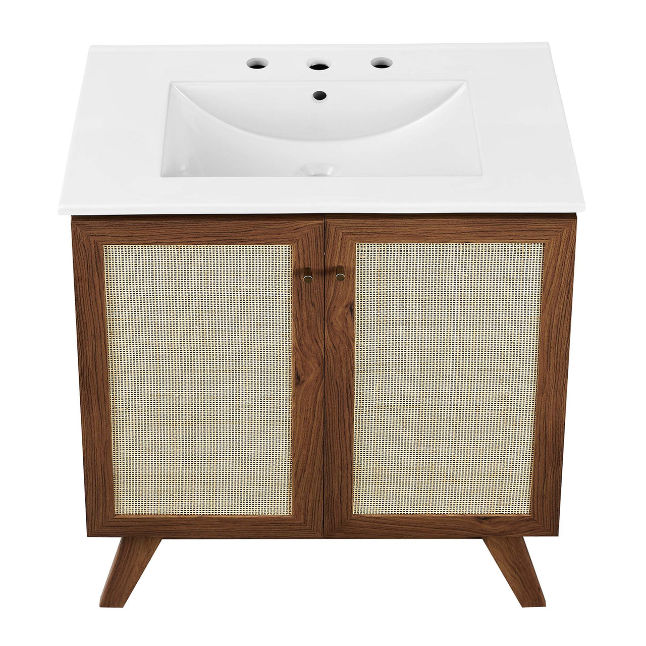 Marra Vanity Unit, Medium, Walnut & White