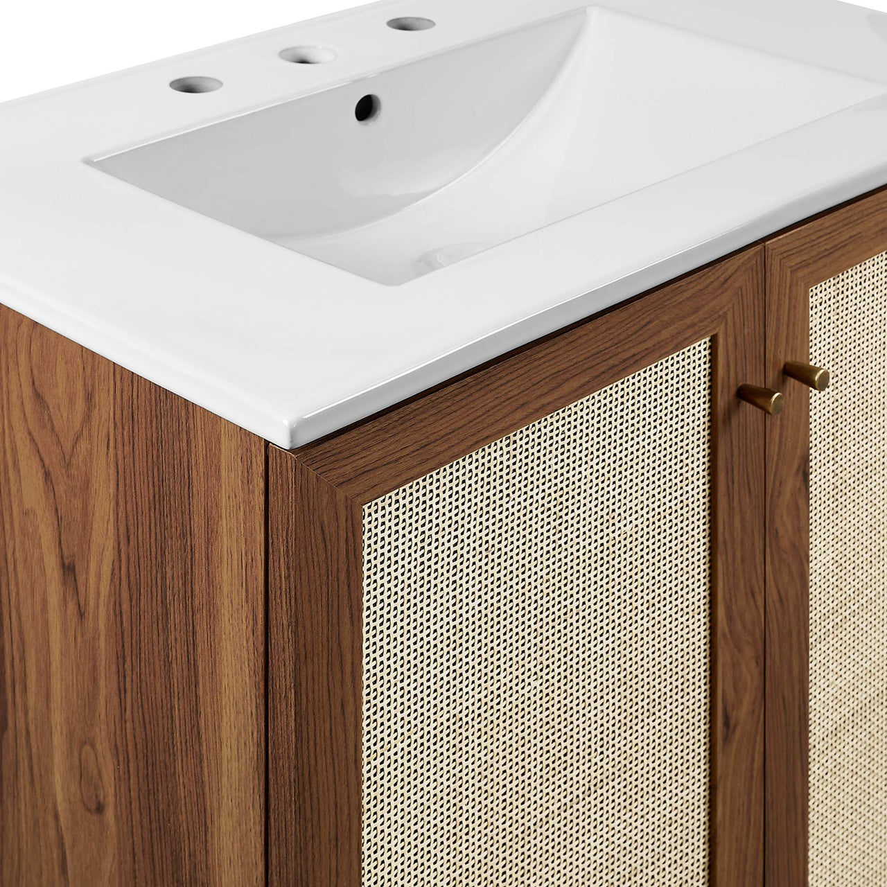 Marra Vanity Unit, Medium, Walnut & White