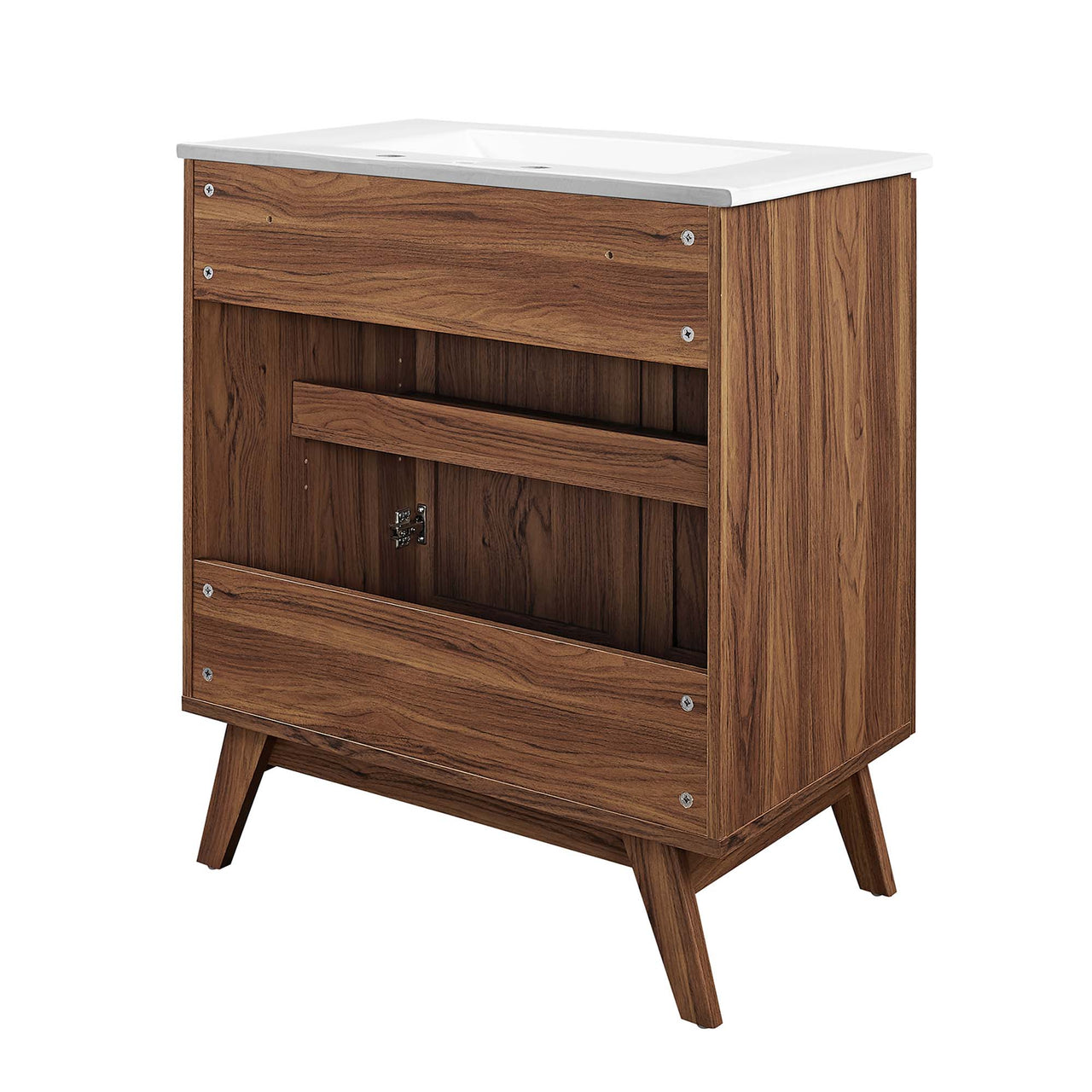Marra Vanity Unit, Medium, Walnut & White