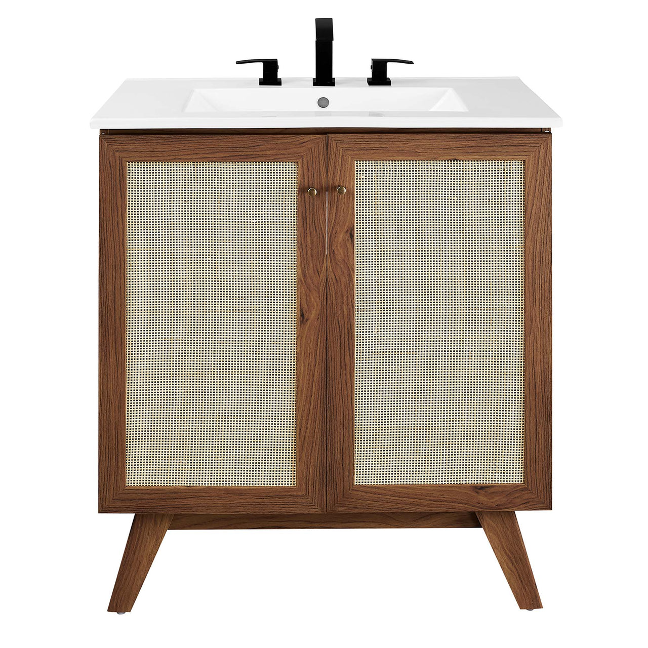 Marra Vanity Unit, Medium, Walnut & White