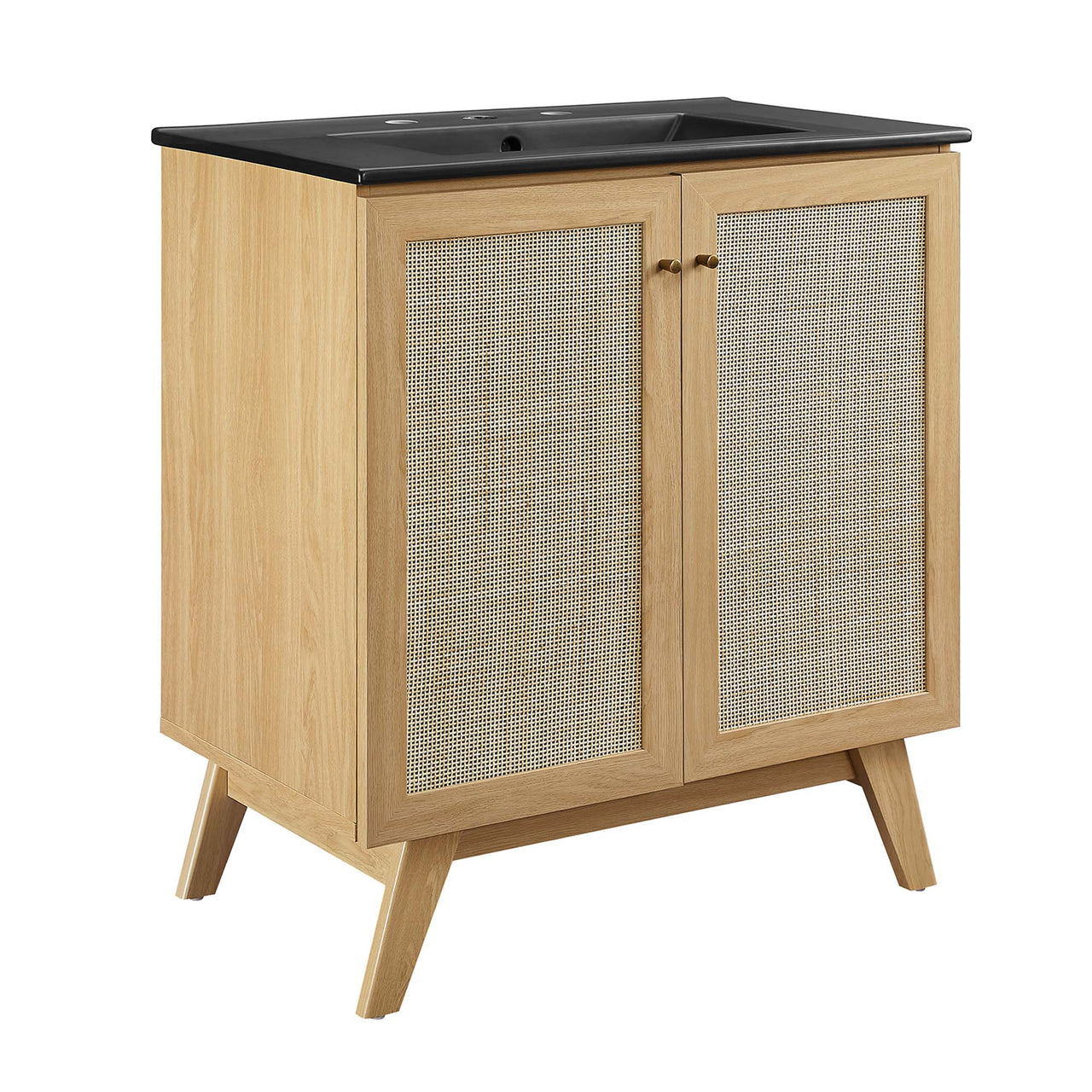 Marra Vanity Unit, Medium, Oak & Black