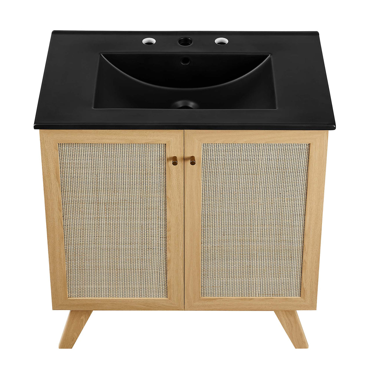 Marra Vanity Unit, Medium, Oak & Black