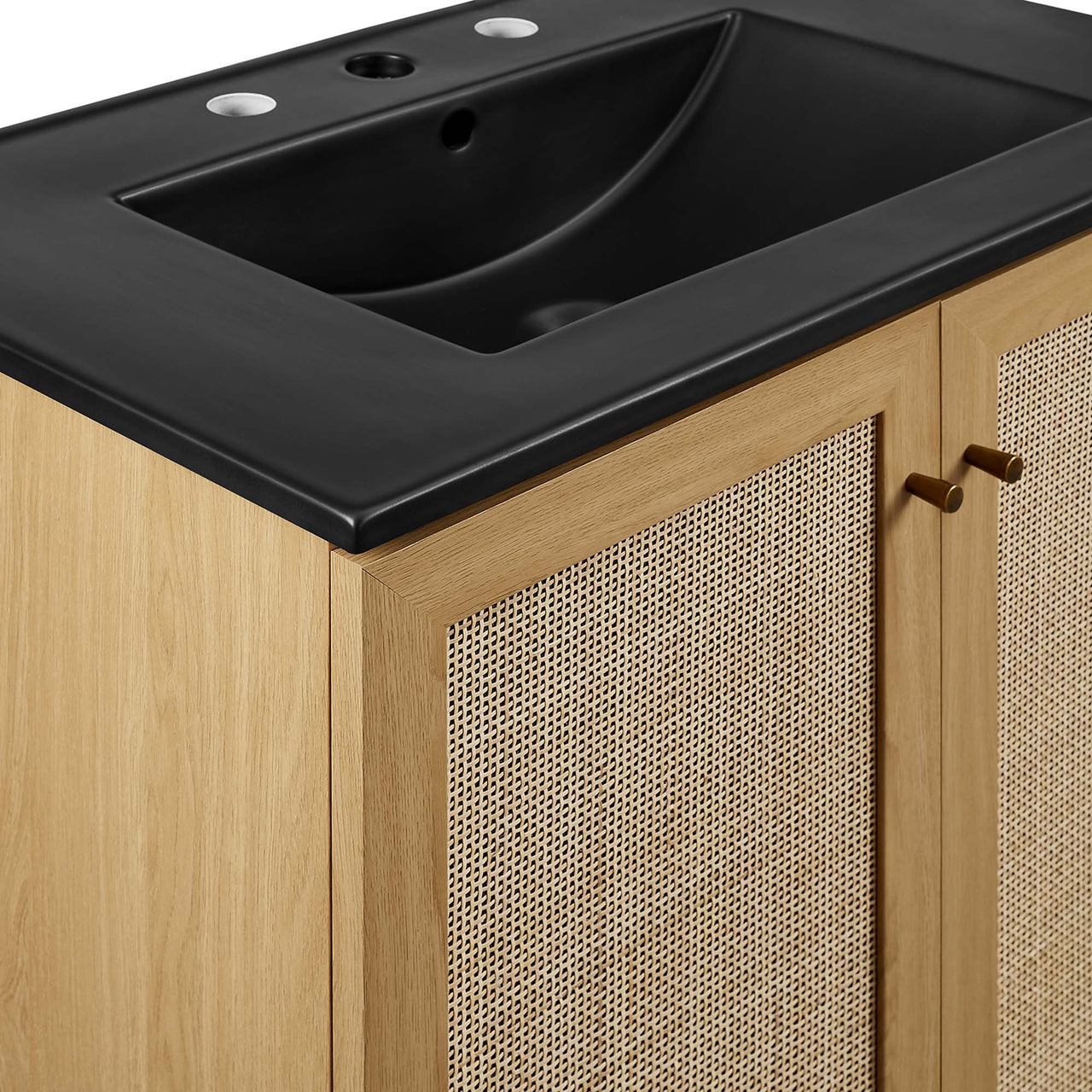 Marra Vanity Unit, Medium, Oak & Black