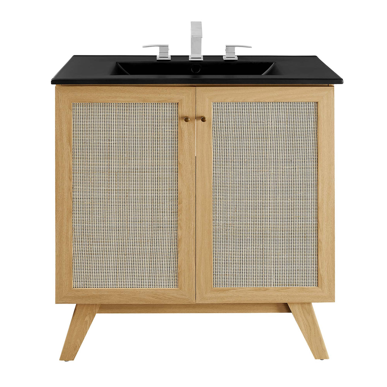 Marra Vanity Unit, Medium, Oak & Black