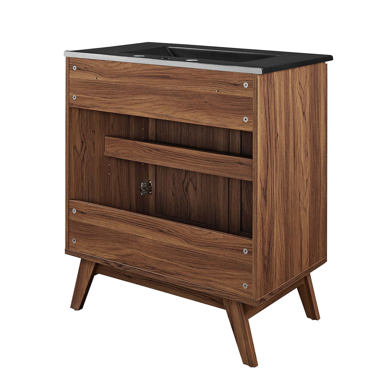 Marra Vanity Unit, Medium, Walnut & Black