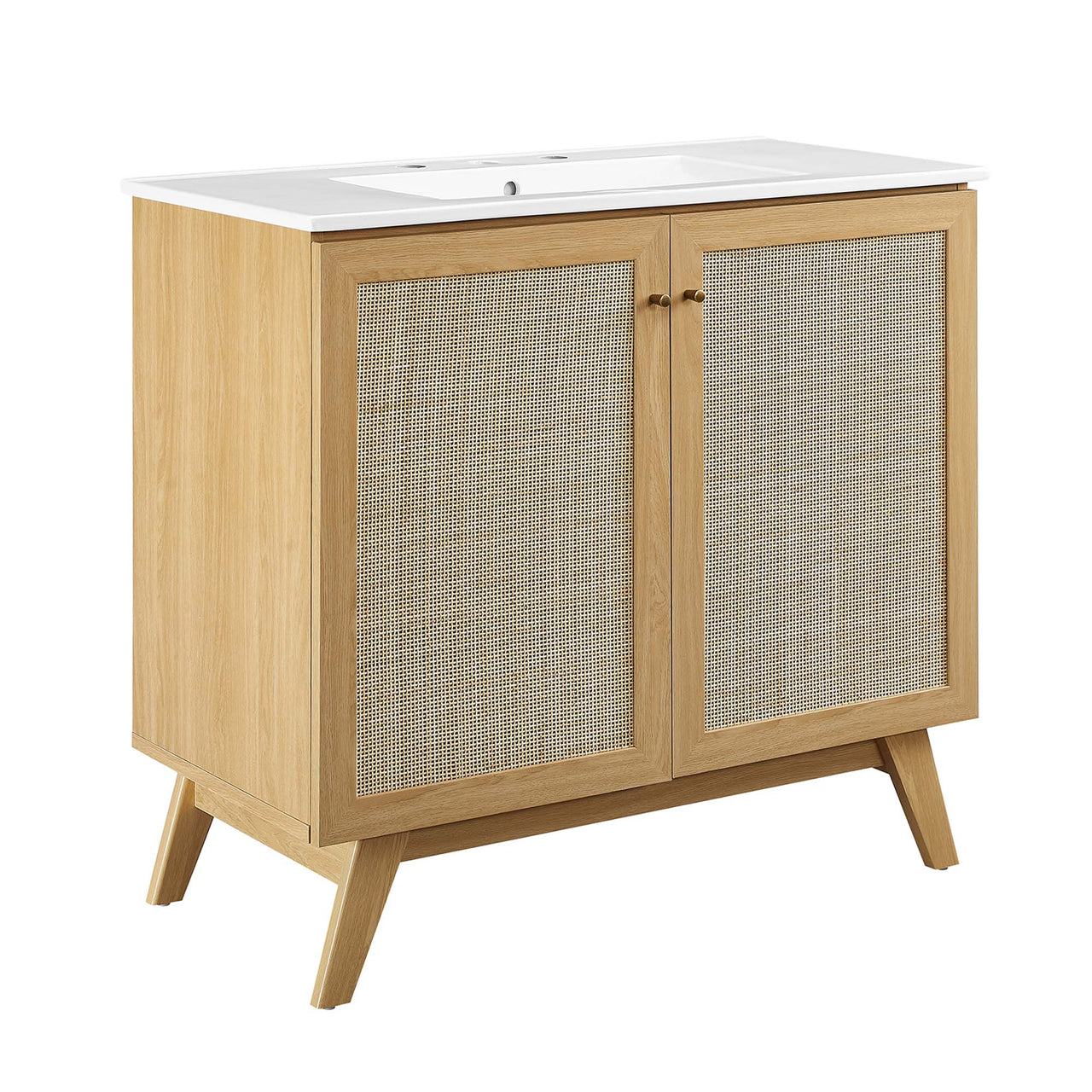 Marra Vanity Unit, Large, Oak & White