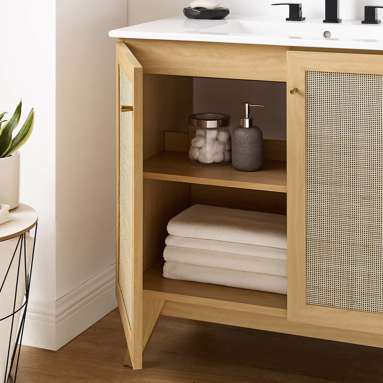 Marra Vanity Unit, Large, Oak & White
