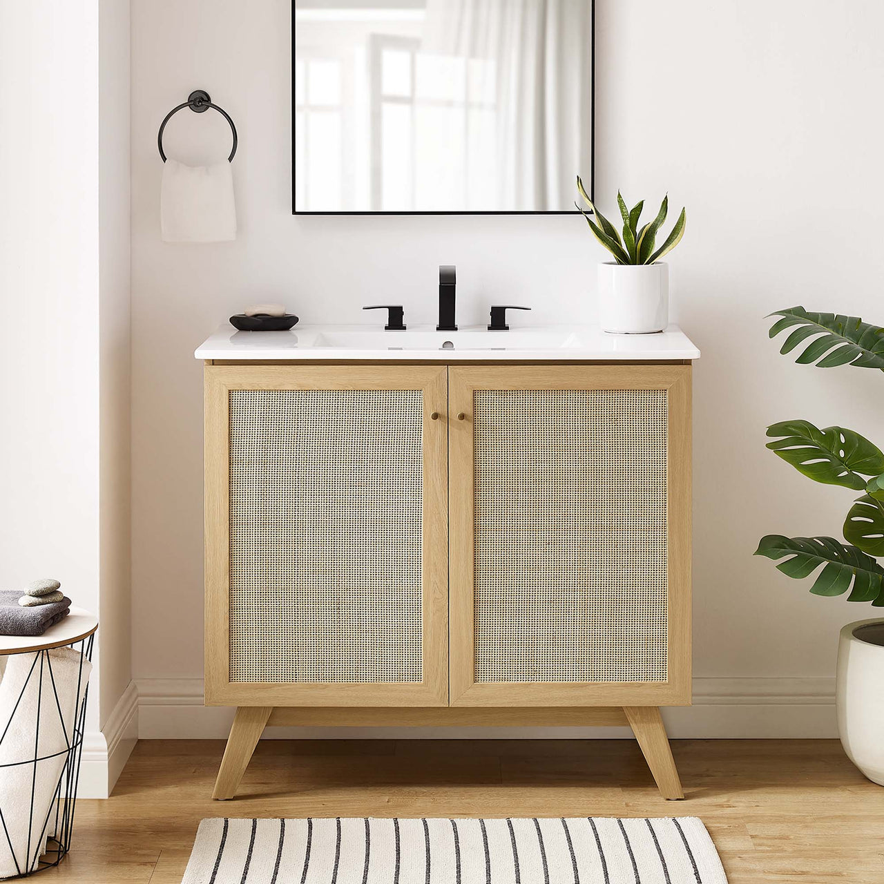 Marra Vanity Unit, Large, Oak & White