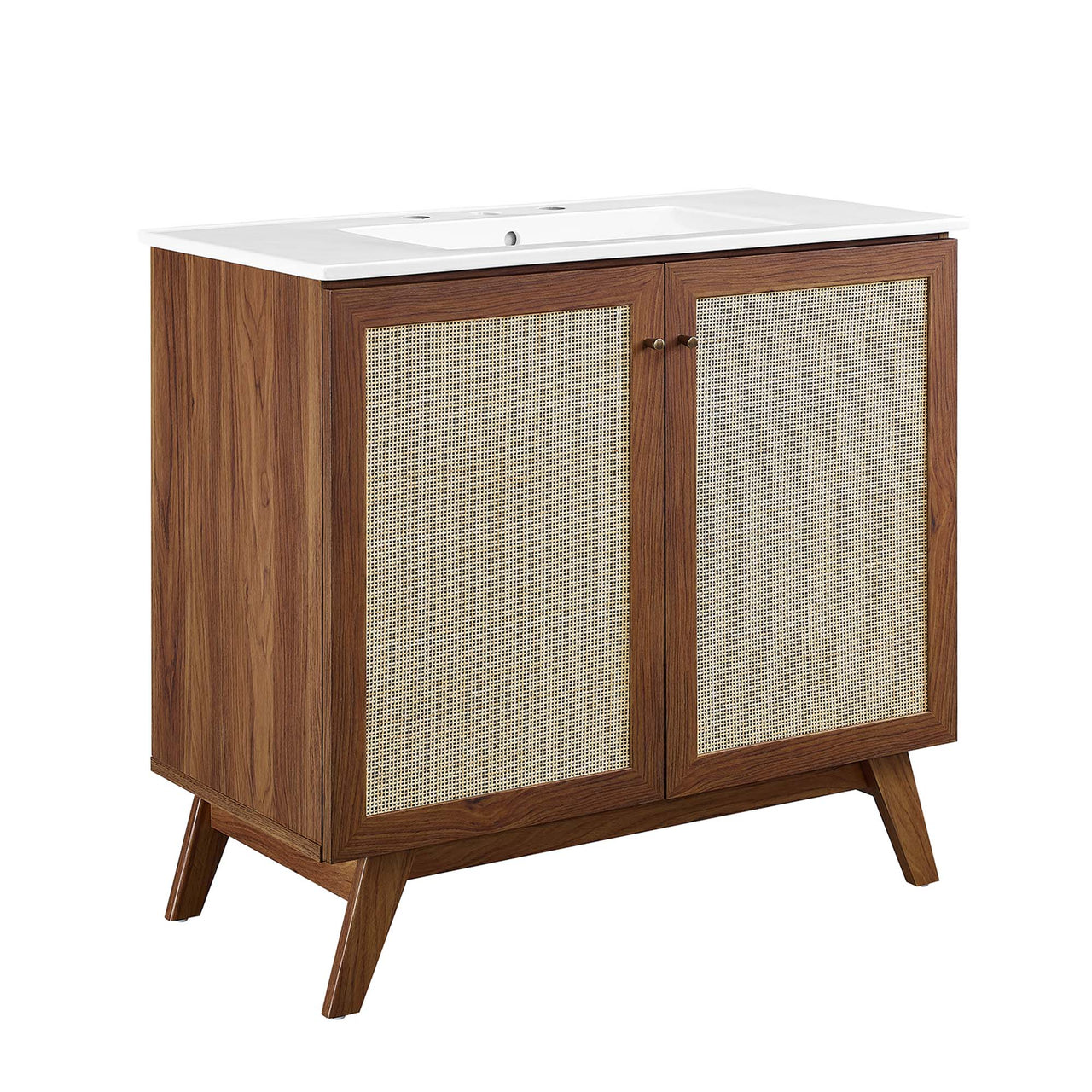 Marra Vanity Unit, Large, Walnut & White