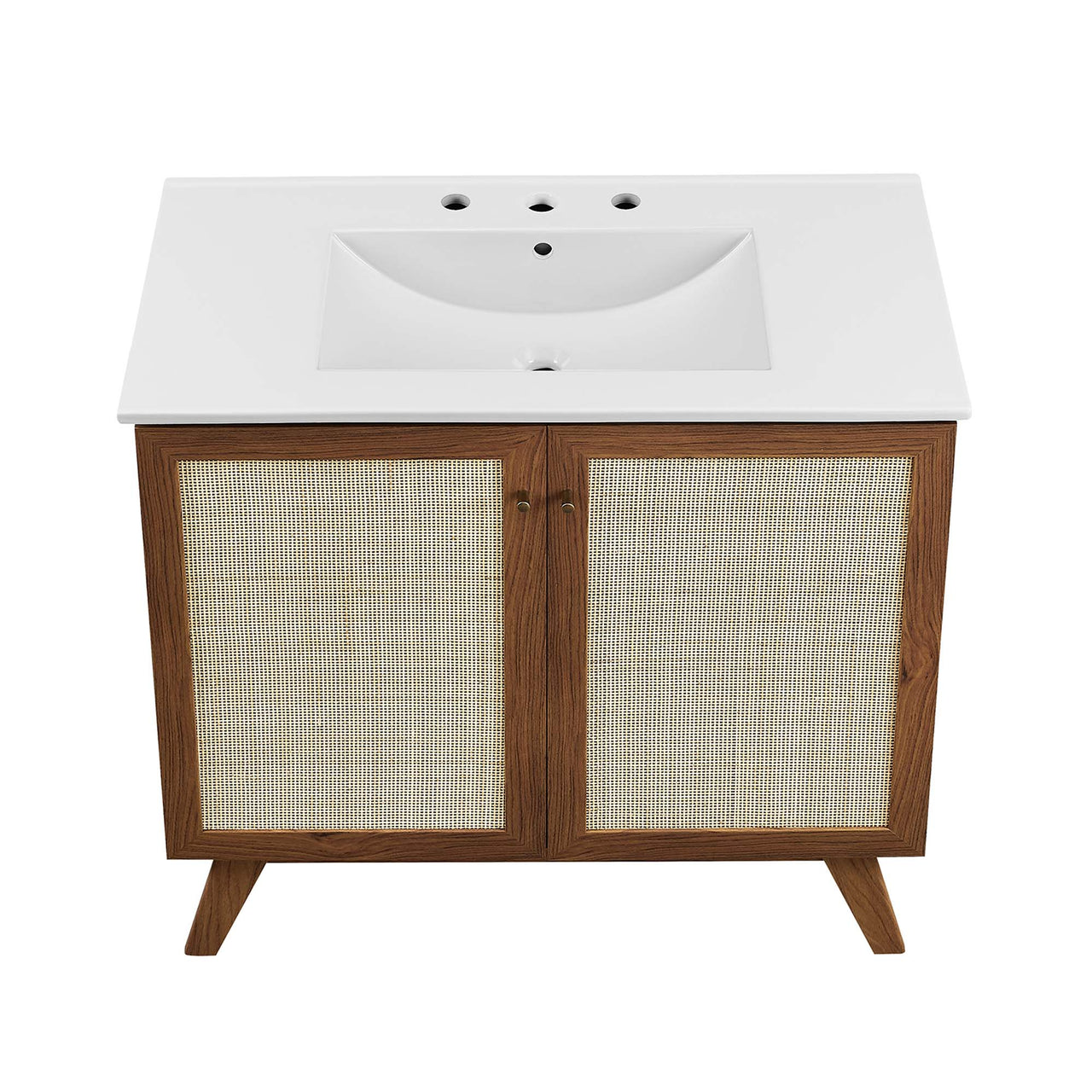Marra Vanity Unit, Large, Walnut & White