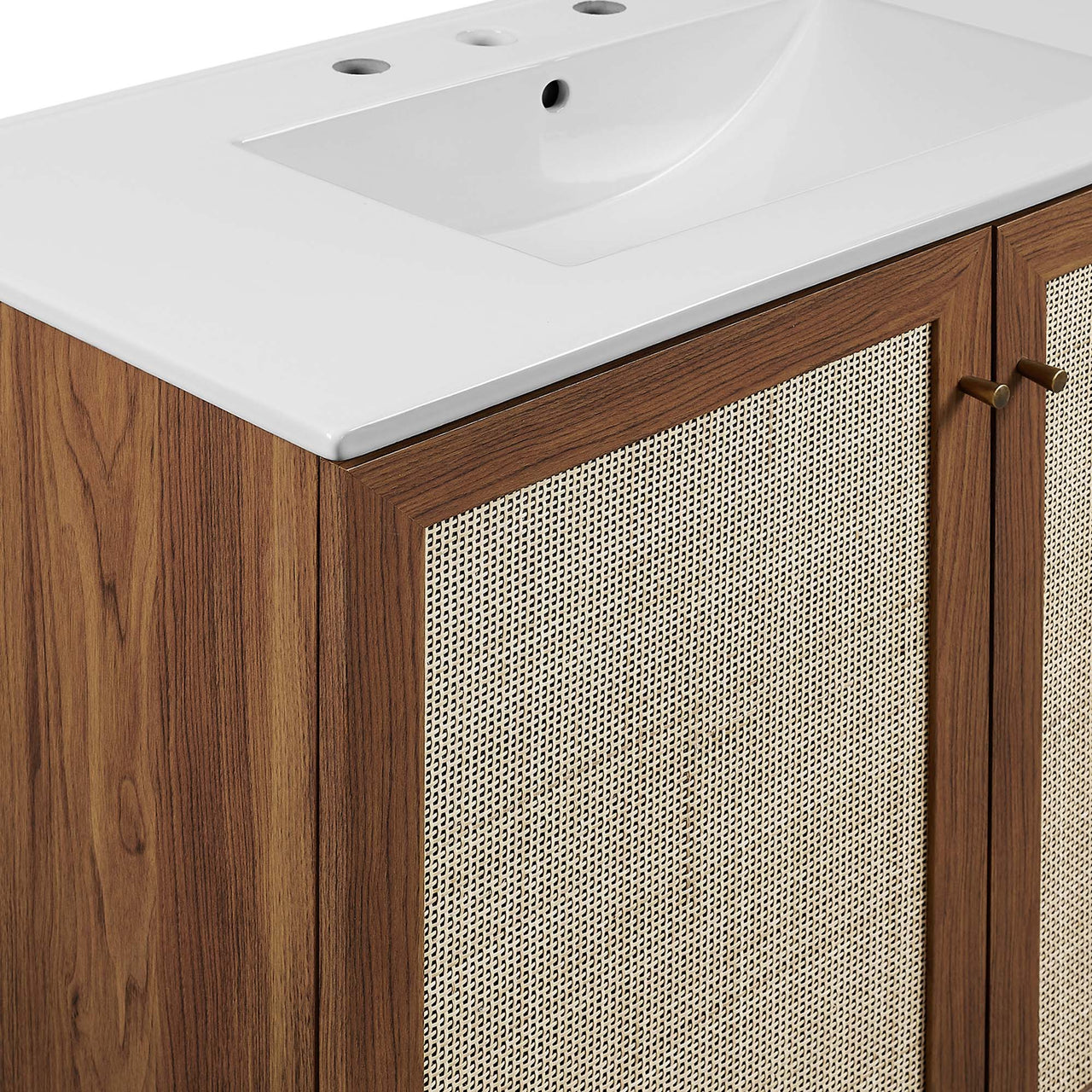Marra Vanity Unit, Large, Walnut & White