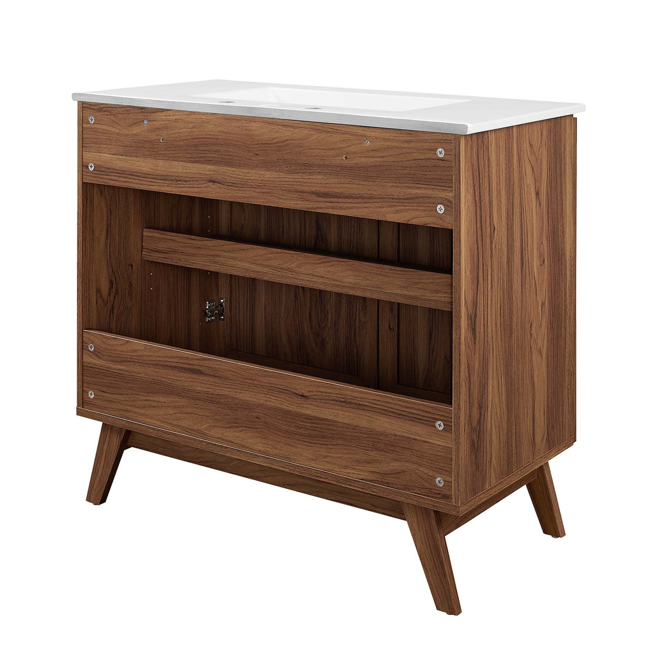 Marra Vanity Unit, Large, Walnut & White