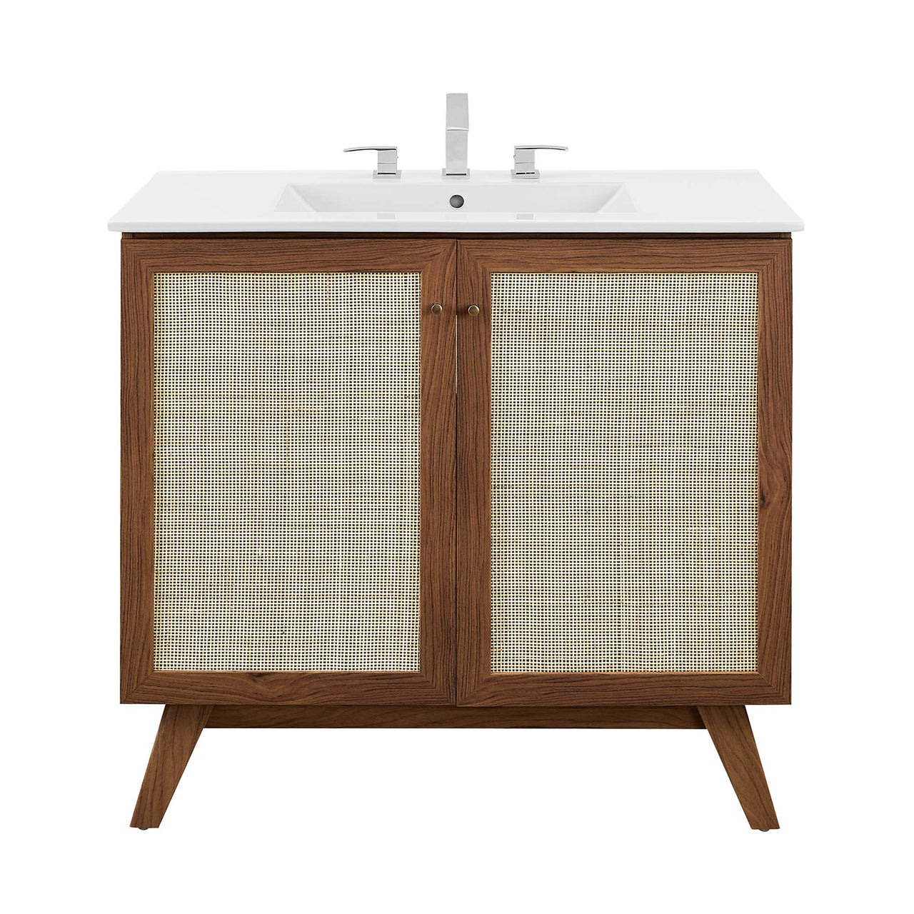 Marra Vanity Unit, Large, Walnut & White