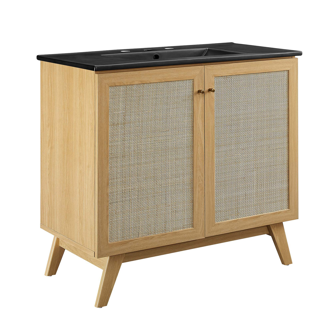 Marra Vanity Unit, Large, Oak & Black