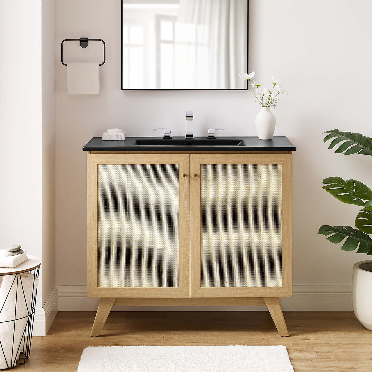 Marra Vanity Unit, Large, Oak & Black