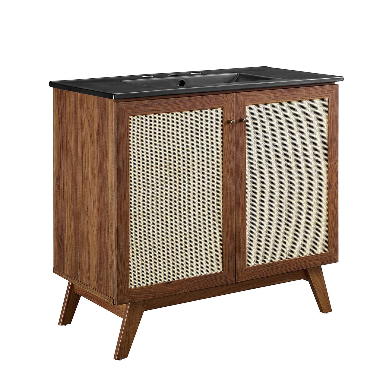 Marra Vanity Unit, Large, Walnut & Black