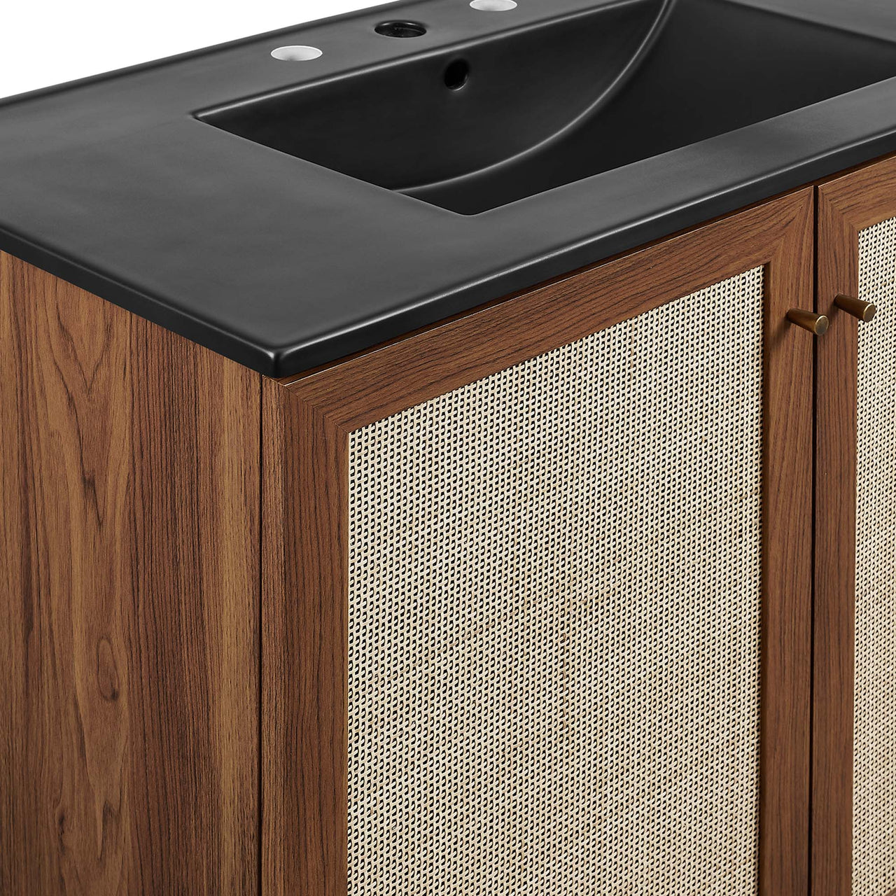 Marra Vanity Unit, Large, Walnut & Black