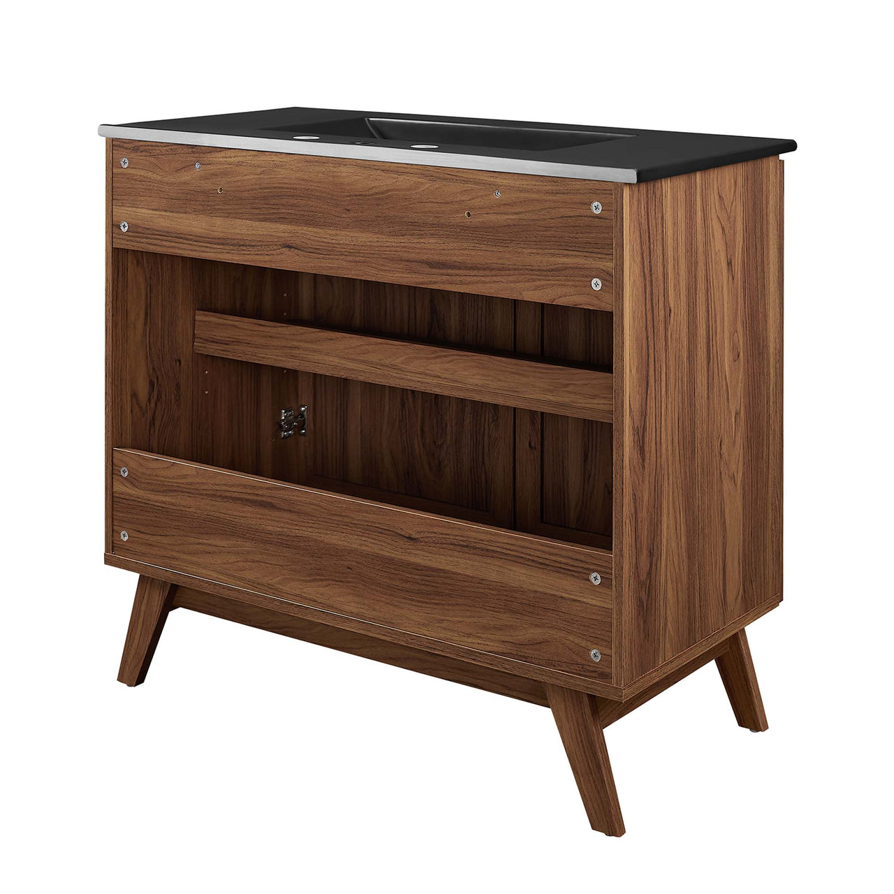Marra Vanity Unit, Large, Walnut & Black