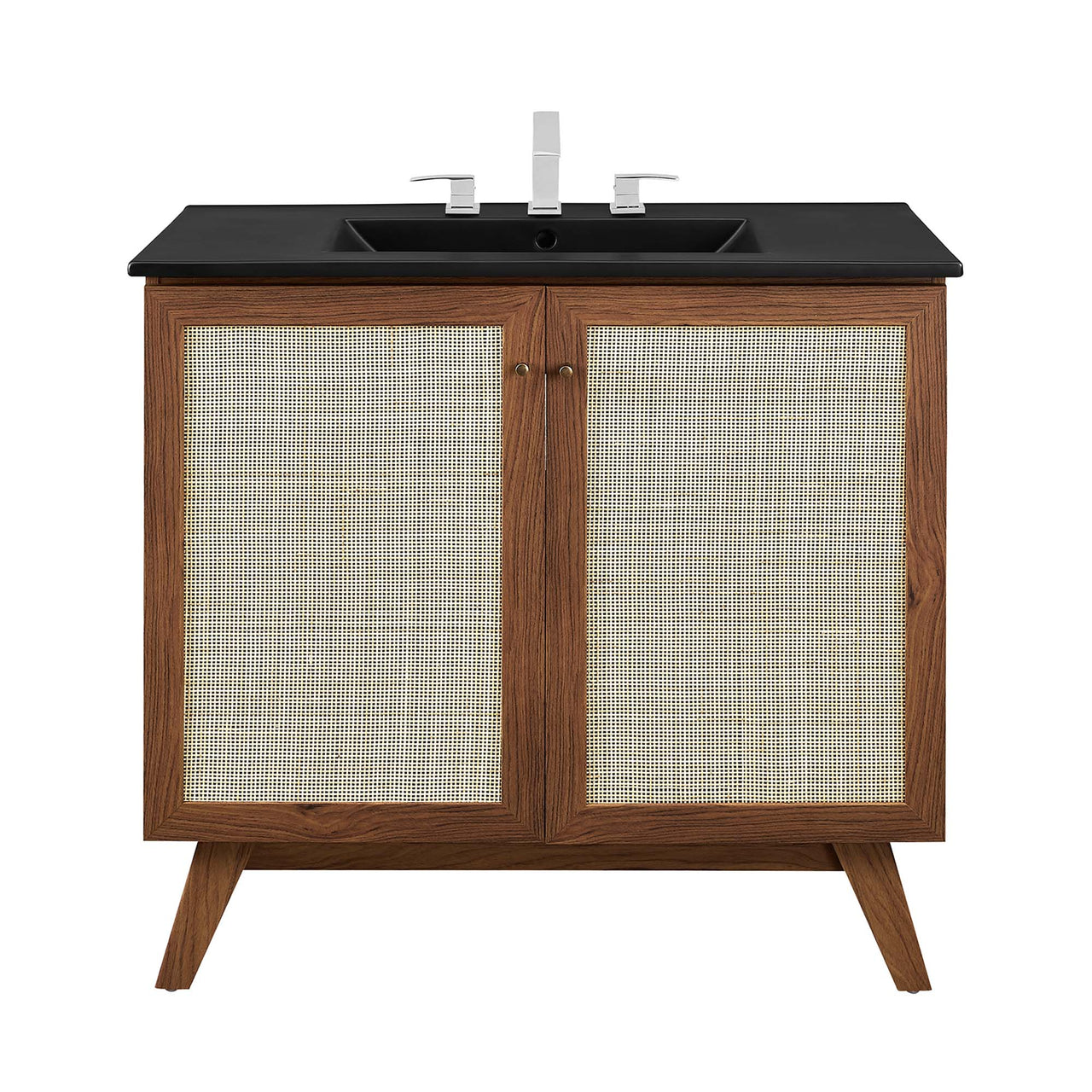 Marra Vanity Unit, Large, Walnut & Black
