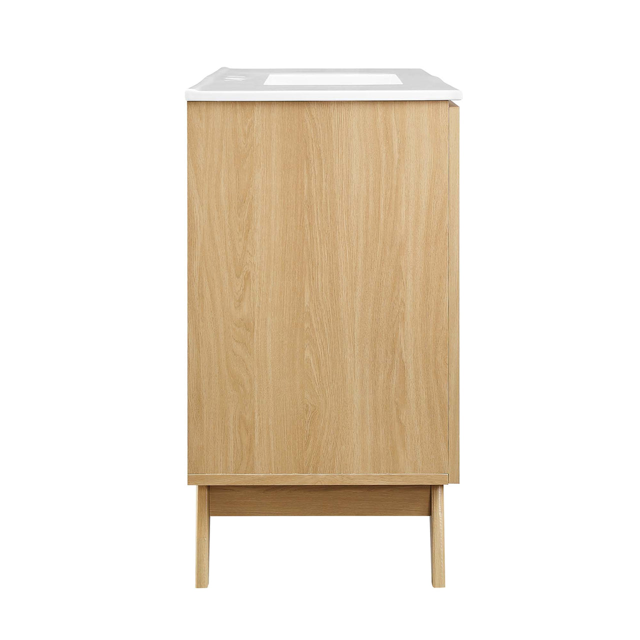 Marra Single Sink Vanity Unit, Extra Large, Oak & White