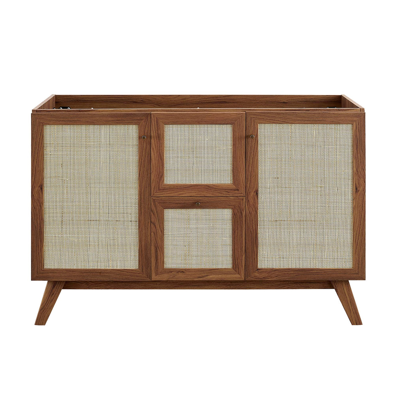 Marra Single Sink Vanity Unit, Extra Large, Walnut & White