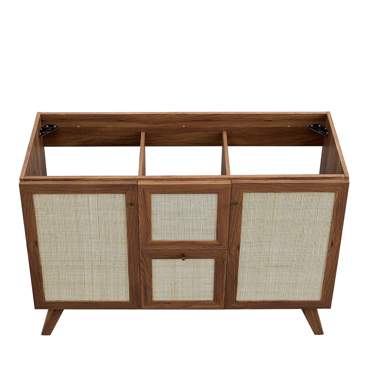 Marra Single Sink Vanity Unit, Extra Large, Walnut & White