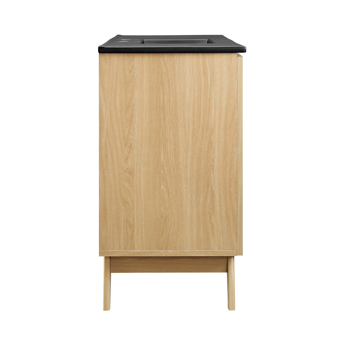 Marra Single Sink Vanity Unit, Extra Large, Oak & Black