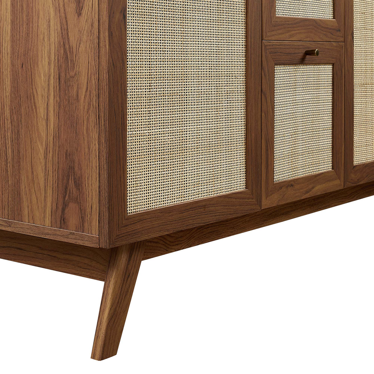 Marra Single Sink Vanity Unit, Extra Large, Walnut & Black