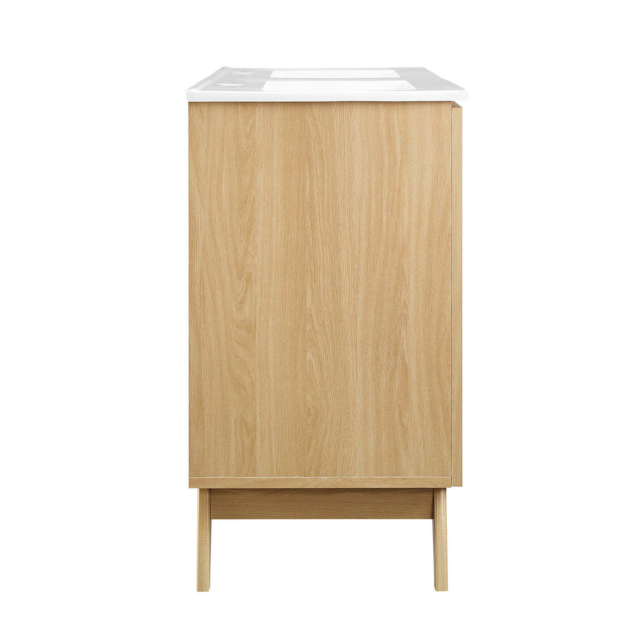 Marra Double Sink Vanity Unit, Extra Large, Oak & White