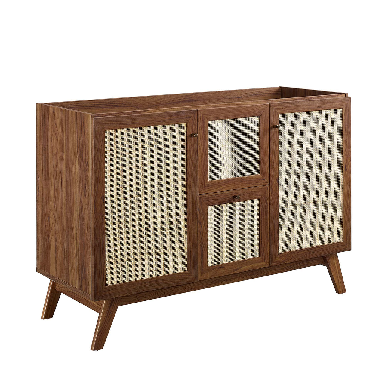 Marra Double Sink Vanity Unit, Extra Large, Walnut & White