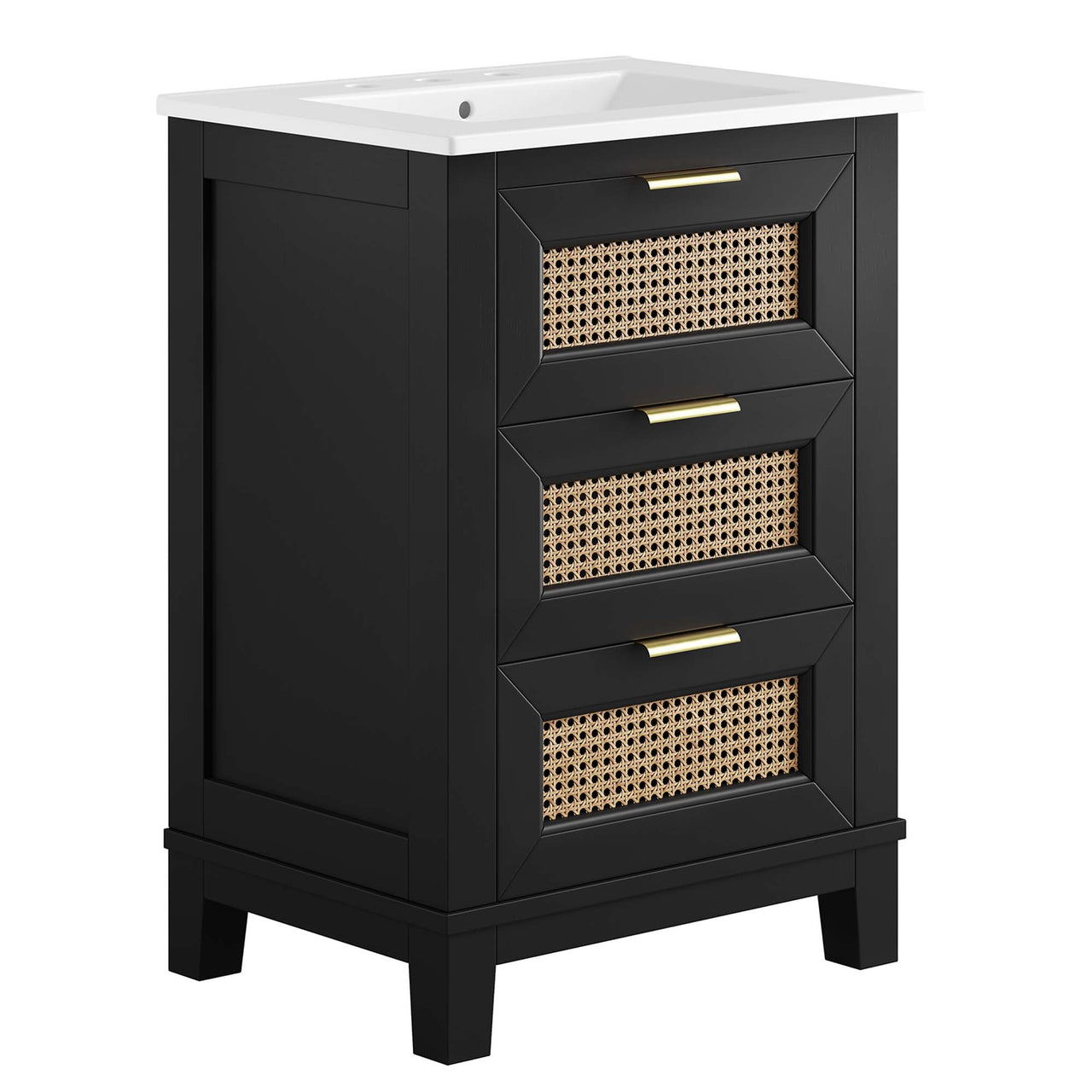 Mahoni Vanity Unit, Small, Black & White