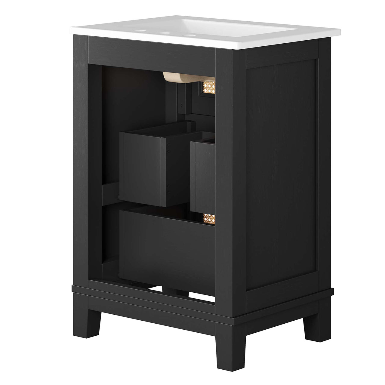 Mahoni Vanity Unit, Small, Black & White