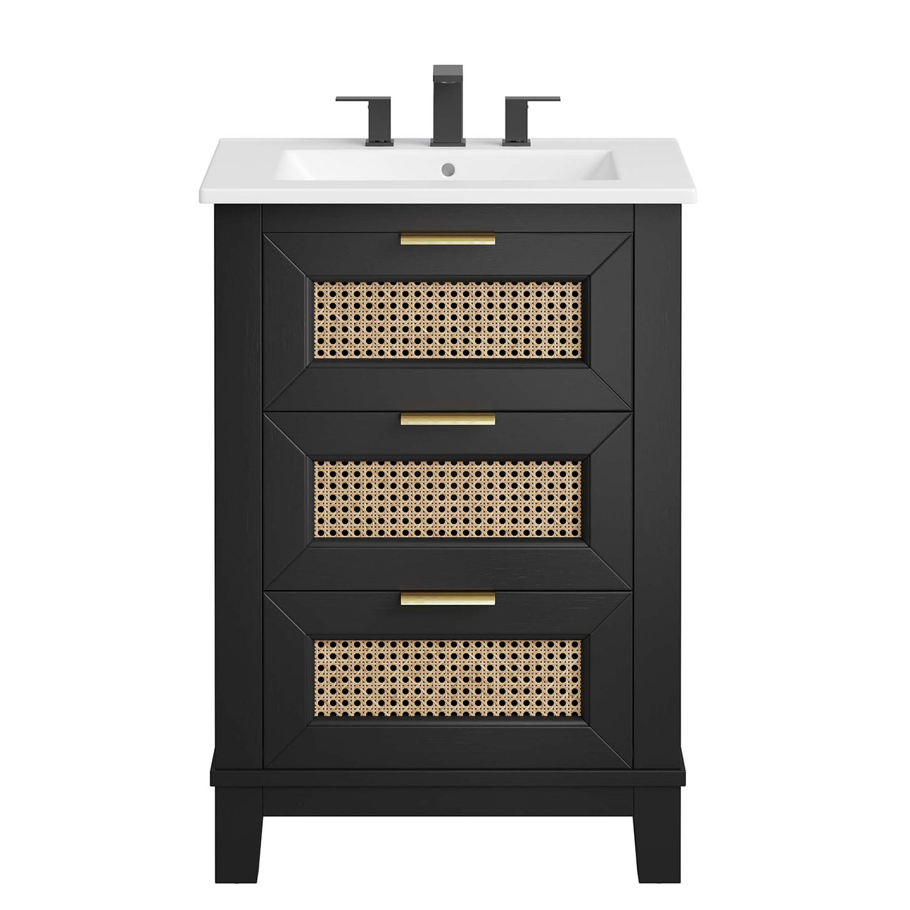 Mahoni Vanity Unit, Small, Black & White