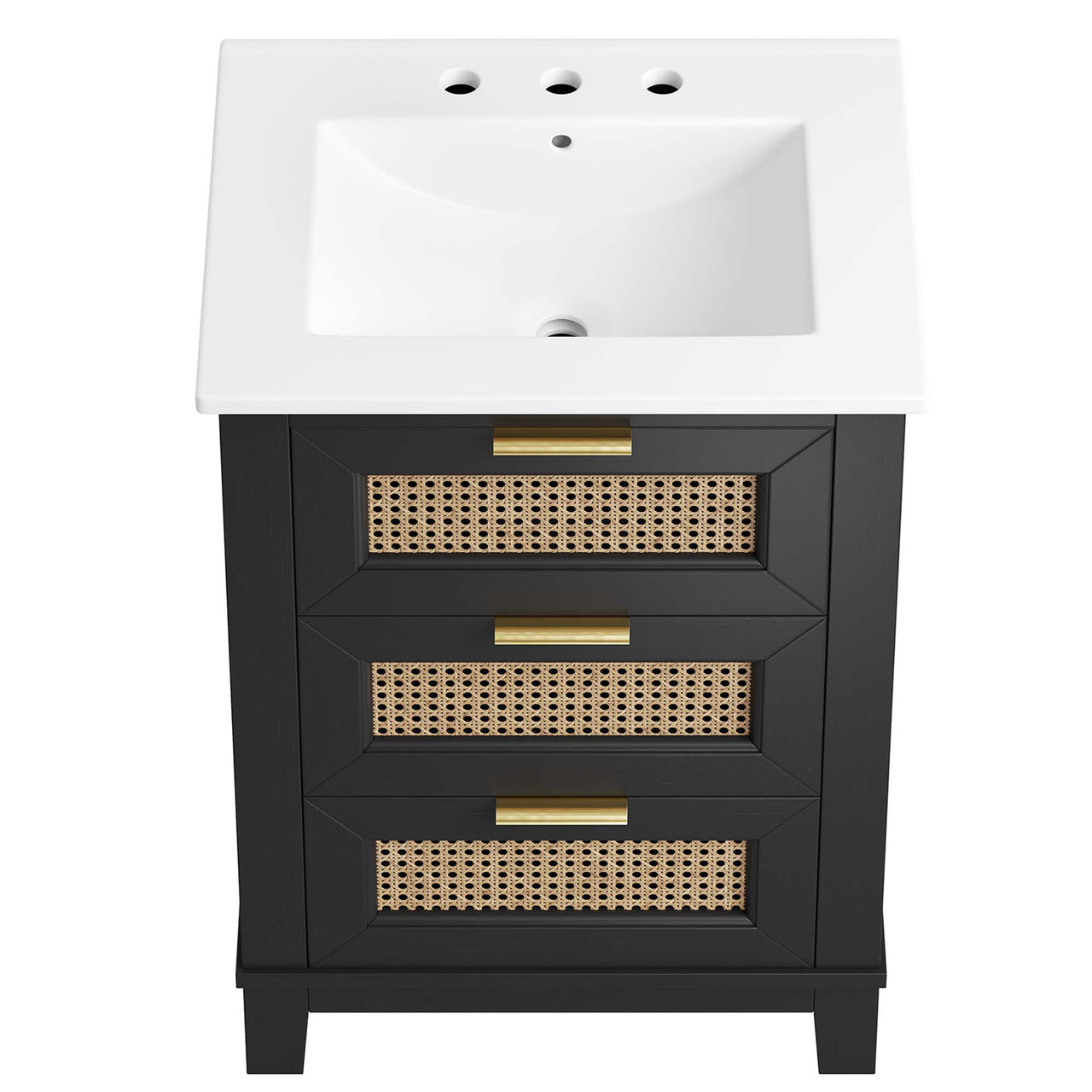 Mahoni Vanity Unit, Small, Black & White