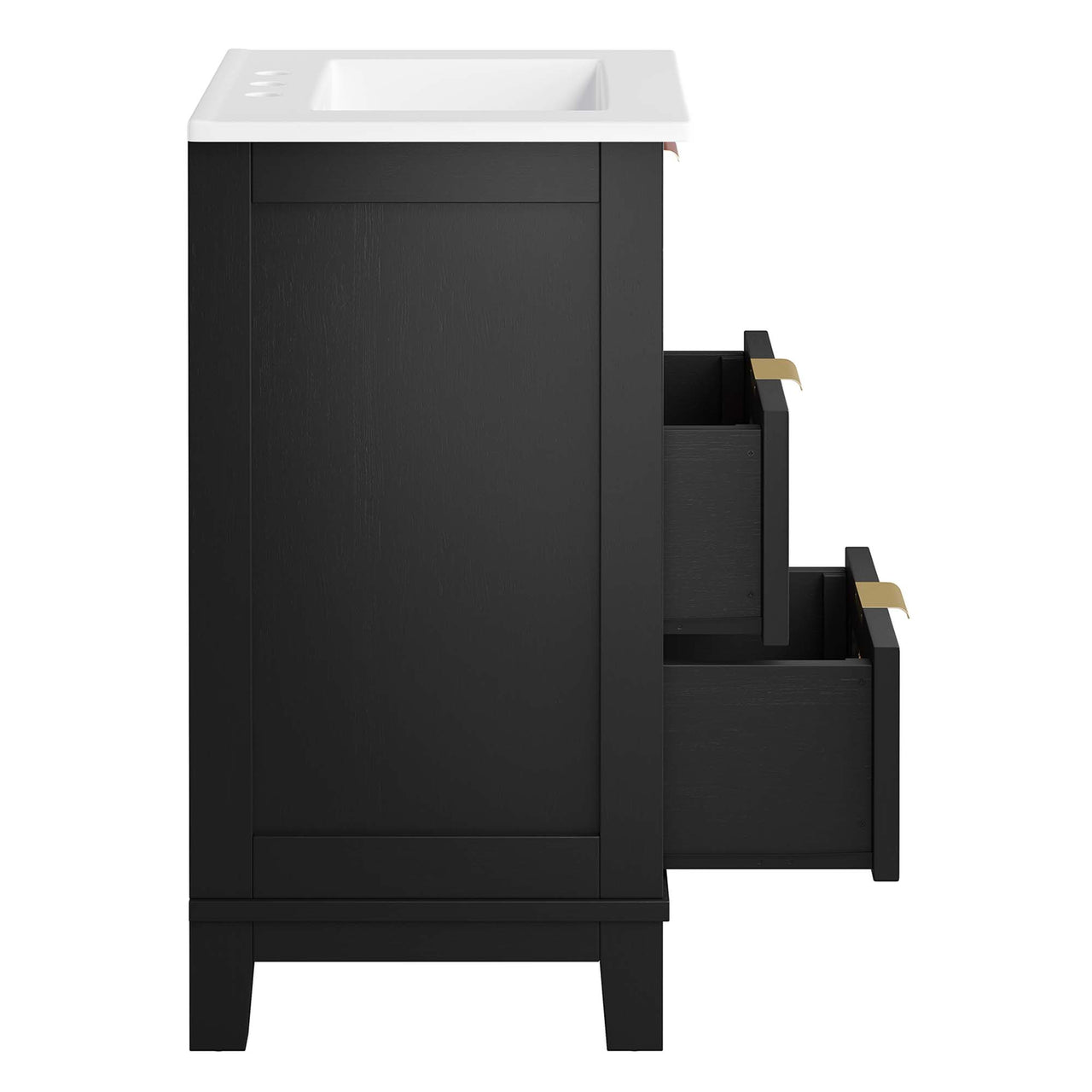 Mahoni Vanity Unit, Small, Black & White