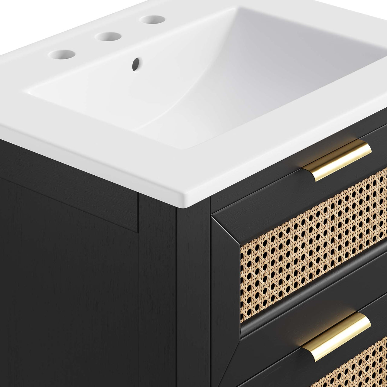 Mahoni Vanity Unit, Small, Black & White