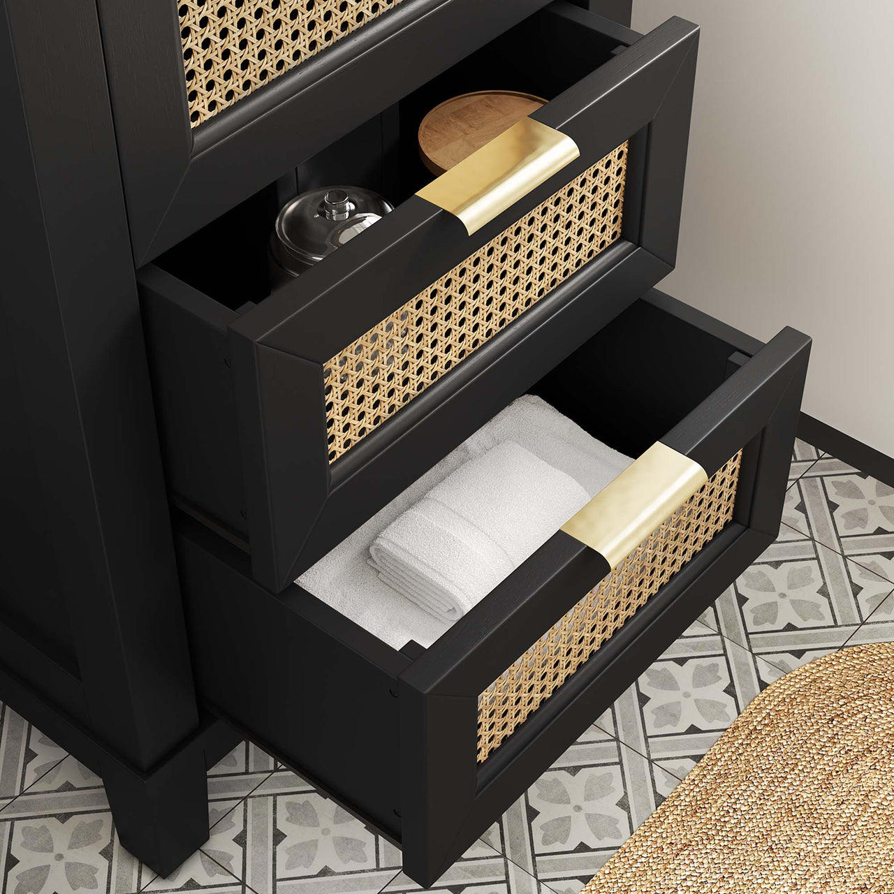 Mahoni Vanity Unit, Small, Black