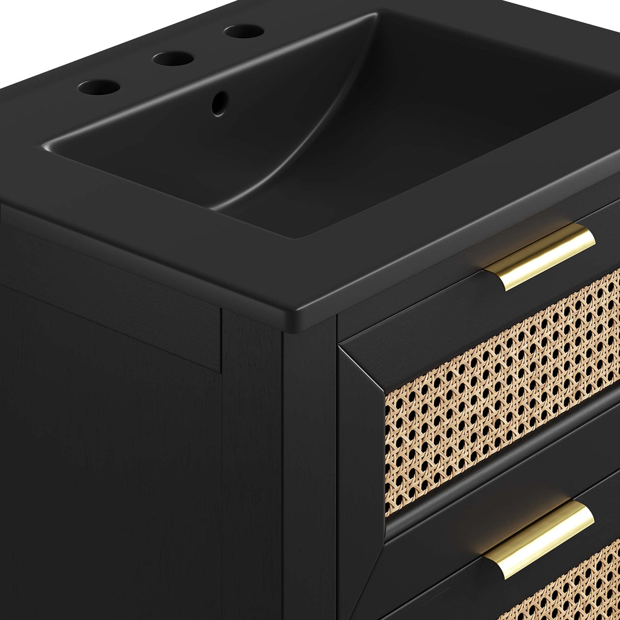 Mahoni Vanity Unit, Small, Black