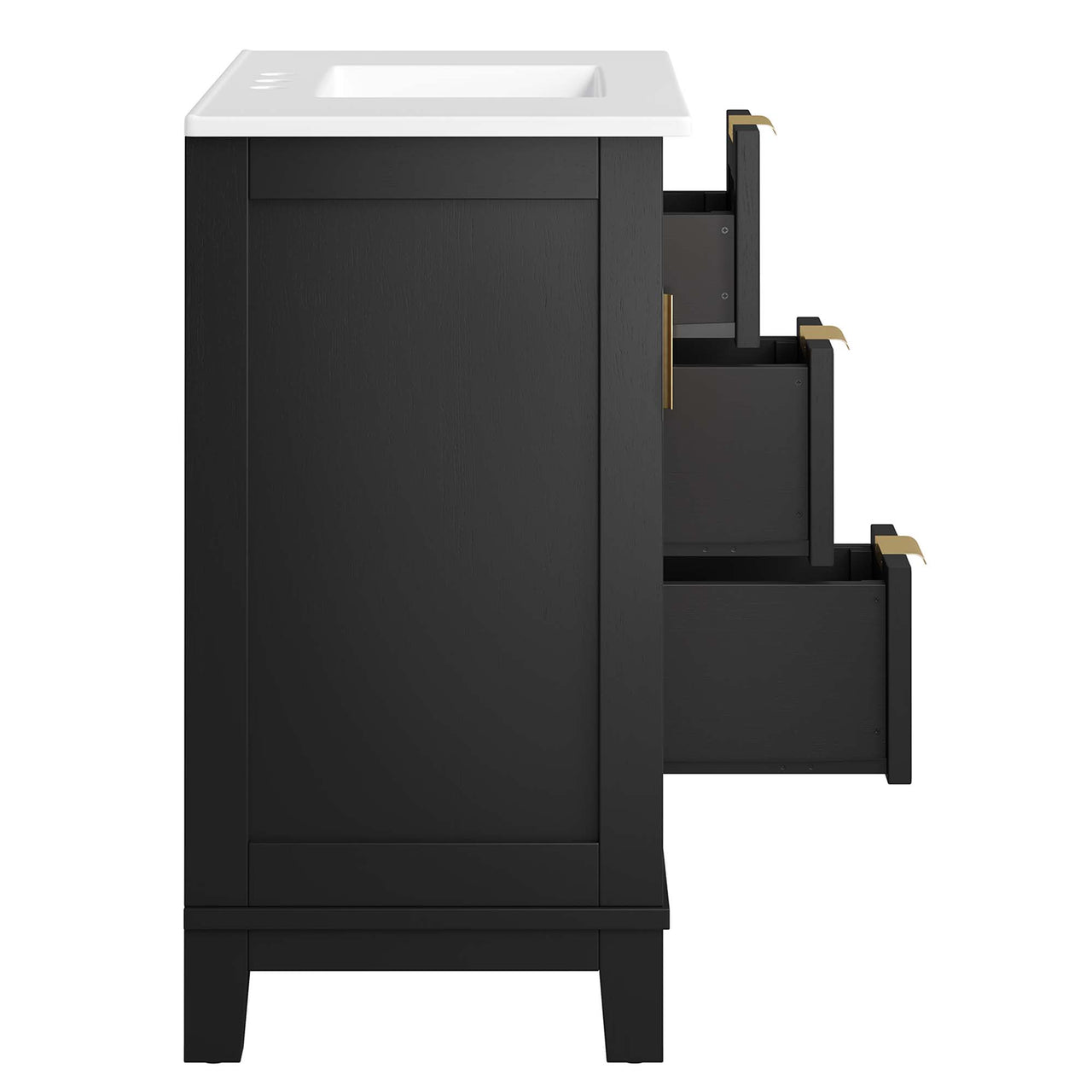 Mahoni Vanity Unit, Large, Black & White