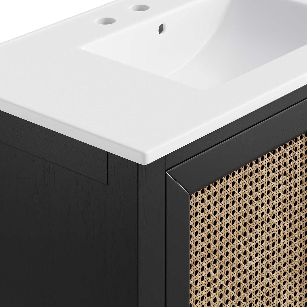 Mahoni Vanity Unit, Large, Black & White