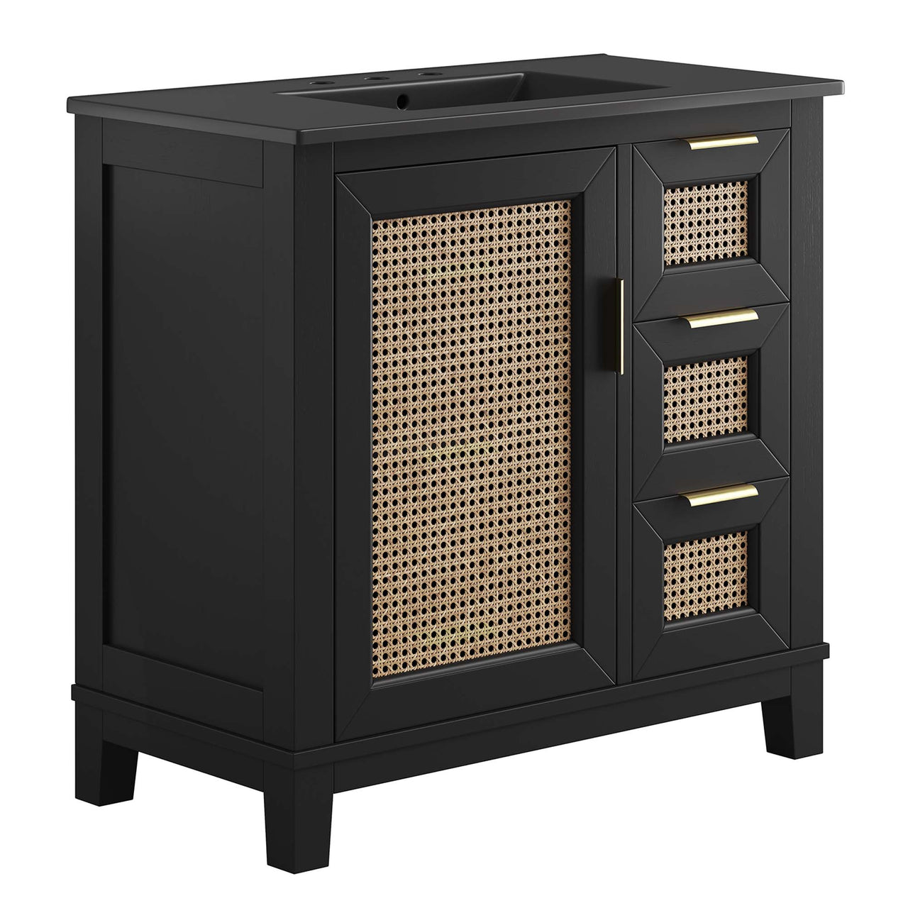 Mahoni Vanity Unit, Large, Black