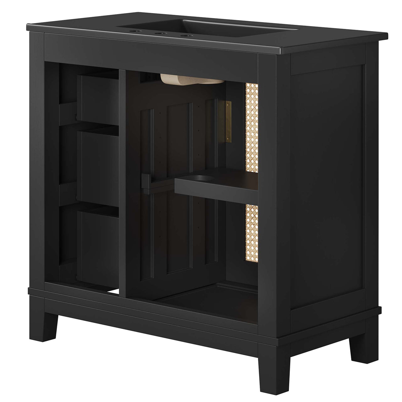 Mahoni Vanity Unit, Large, Black