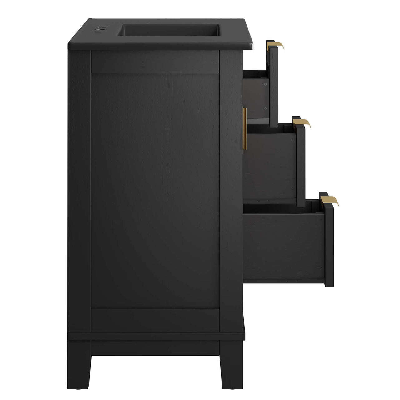 Mahoni Vanity Unit, Large, Black