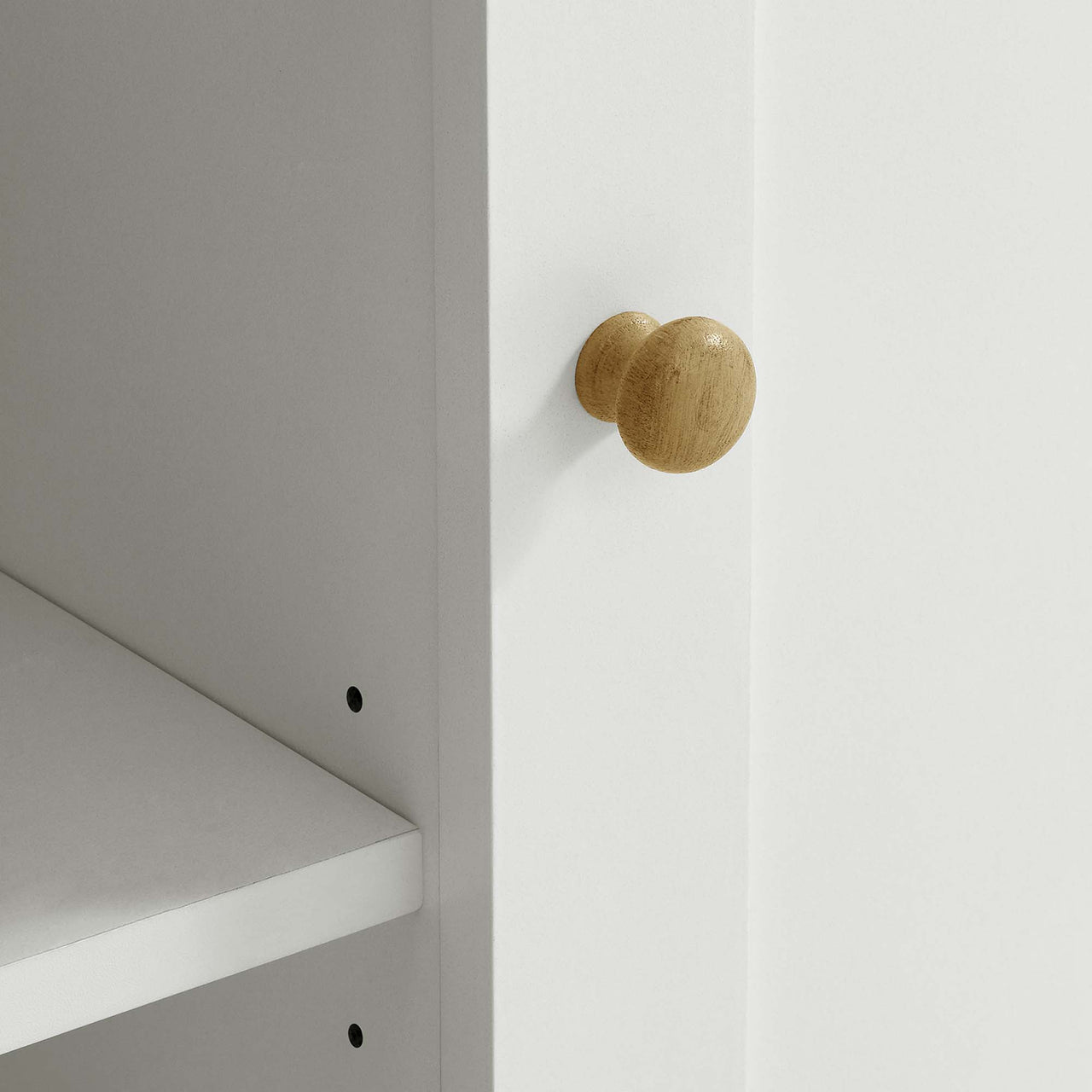 Solevo Kitchen Island, Natural Wood & White