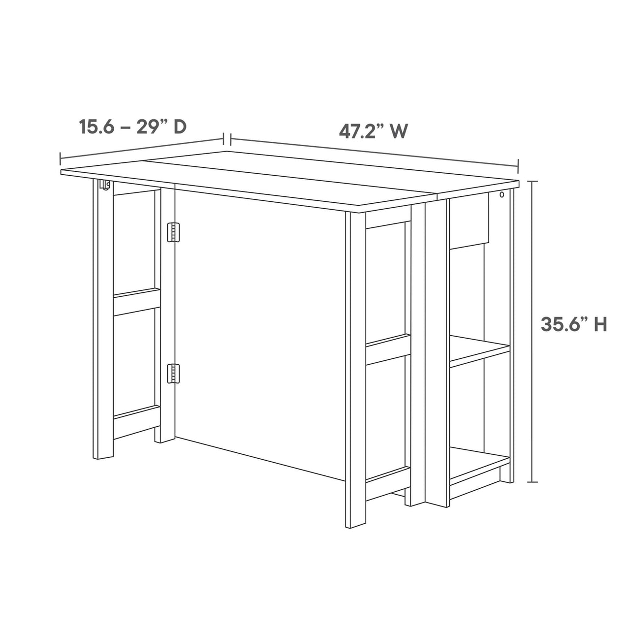 Sylvane Kitchen Island and Dual Stool Set, Cream