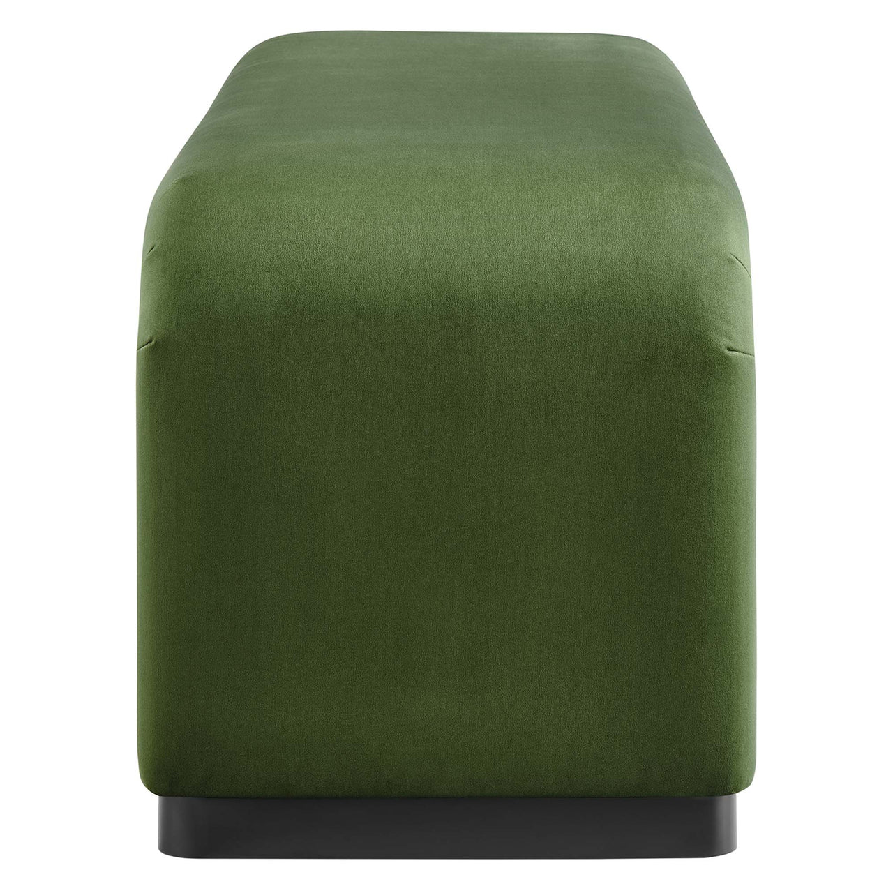 Kaela Upholstered Velvet Bench, Black & Basil