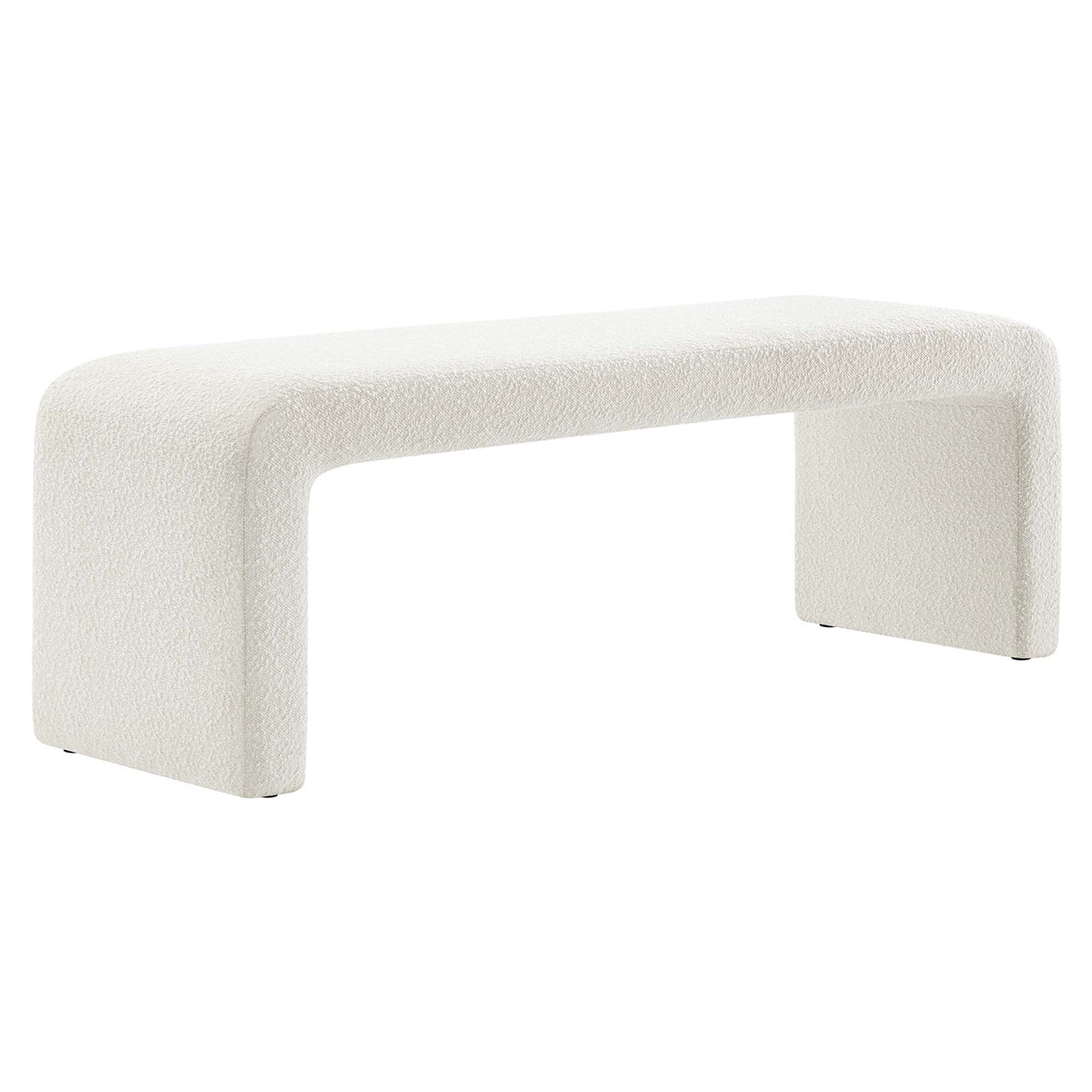 Prideful Boucle Bench, Ivory