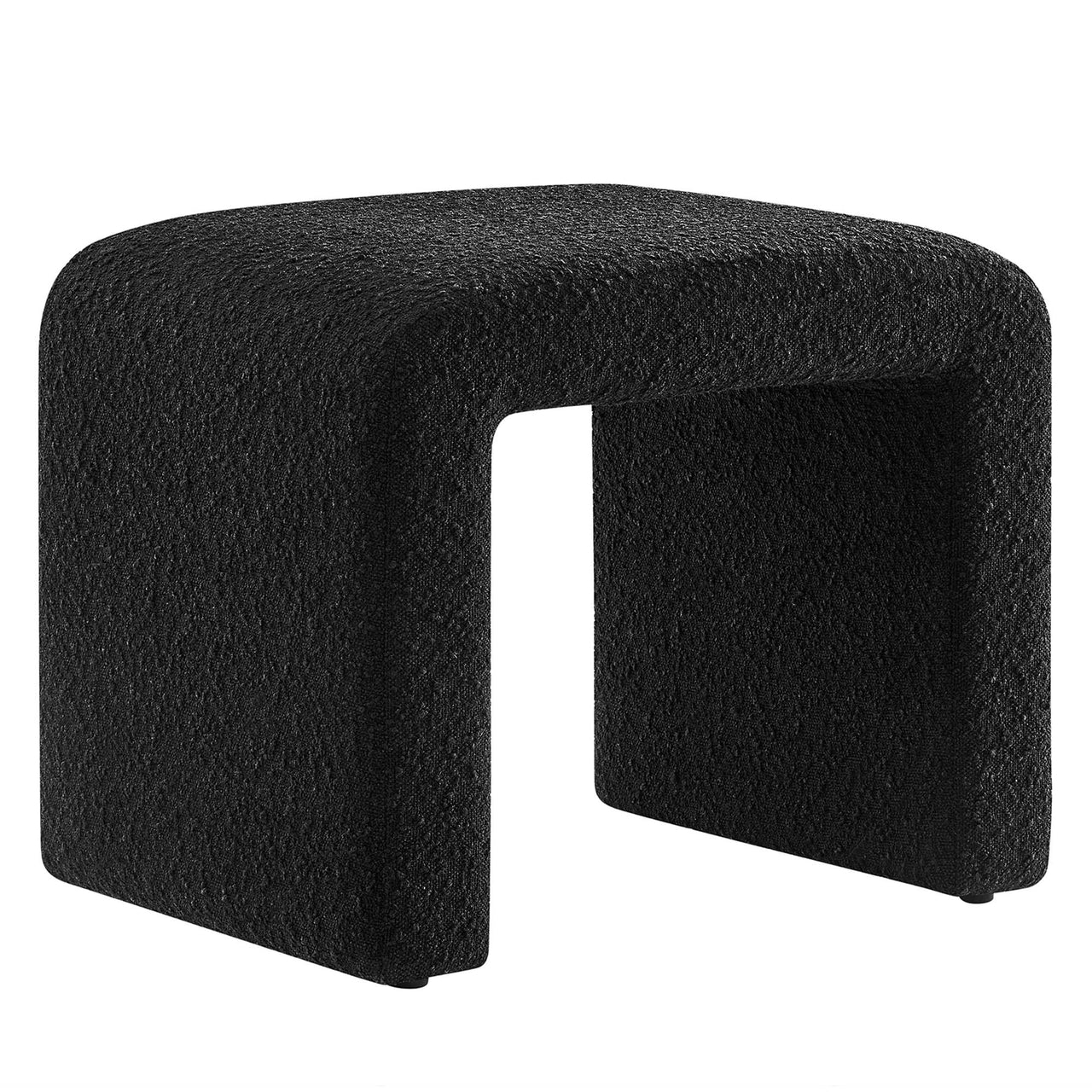 Prideful Boucle Stool, Black
