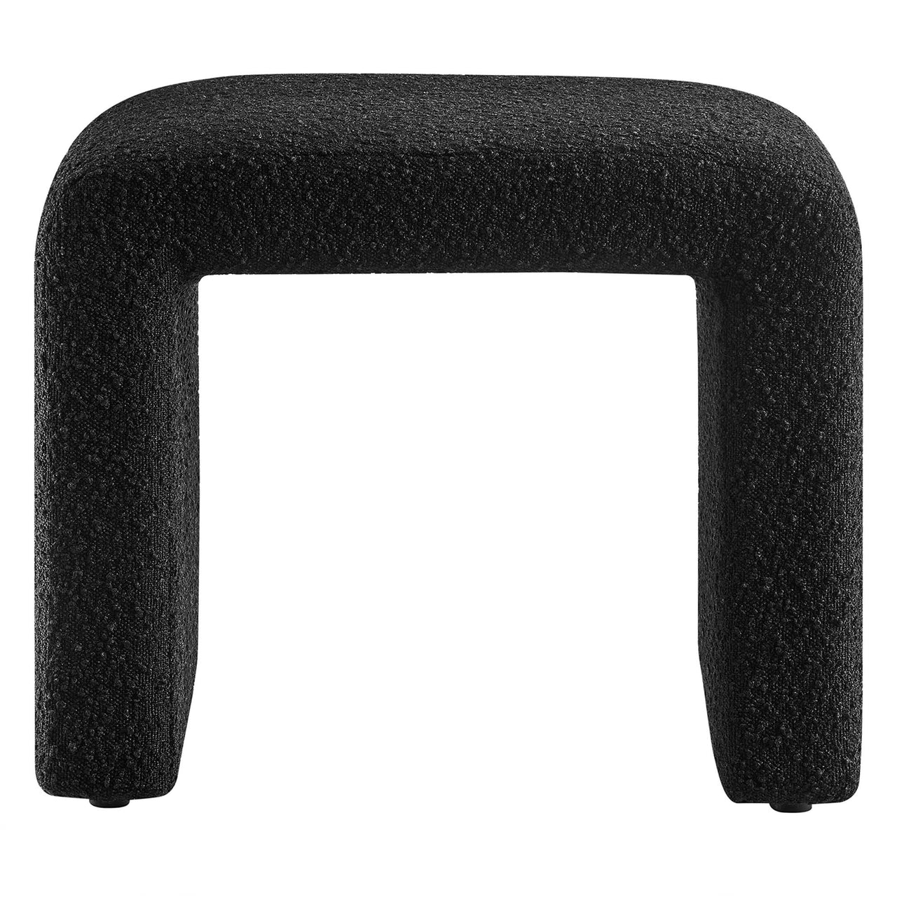 Prideful Boucle Stool, Black
