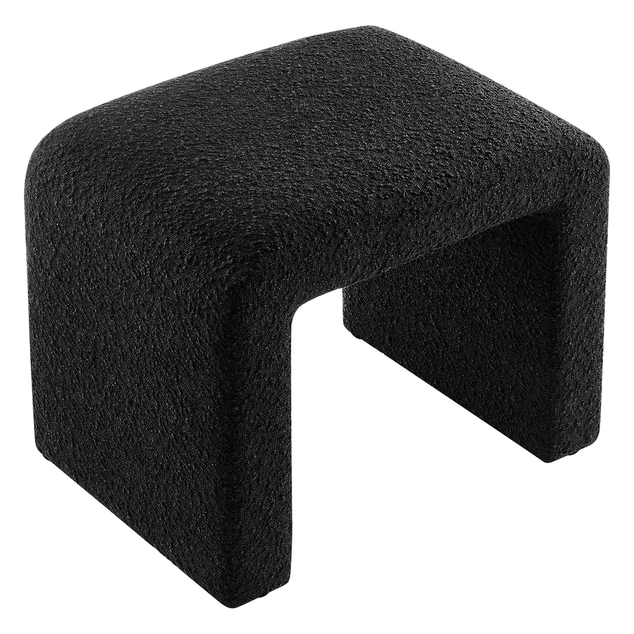 Prideful Boucle Stool, Black